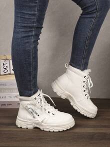 Botas de nieve con suela gruesa de moda para mujer