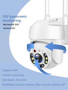 Dual Antennas WiFi Security Camera, 1080P PTZ IP Camera With Clear Night Vision And Motion Detection For Home