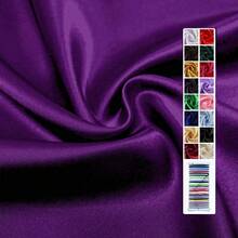 1pc Silky Shiny Solid Satin Fabric, Faux Silk Material Smooth And Soft, Suitable For Wedding Crafts DIY, Curtains, Tablecloths, Garment Fabric