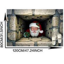 1 pièce Tapis décoratif de Noël en velours 3D Père Noël, tapis de Noël, tapis du Nouvel An, convient pour le salon, la salle à manger, le bureau, la chambre à coucher et autres décorations d'entrée, tapis de chambre à coucher, tapis de salon, tapis de bureau, tapis de salle de jeux, décoration personnalisée pour la maison, maison , nouvelle arrivée cette année, produit phare, toutes saisons, tissu amélioré, doux pour la peau, lavable en machine, facile à nettoyer