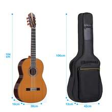 41" Guitar Bag With 5mm Thick Padding 600D Water Resistent Oxford Fabric Multi-Pocket Design Side Handle Adjustable Shoulder Straps Guitar Accessories - màu đen - Xem 10