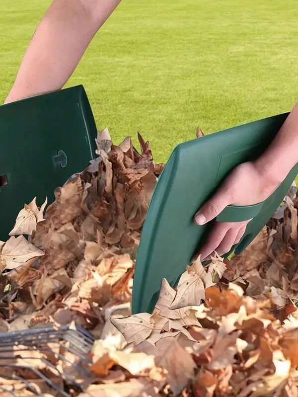 1 Stück Outdoor Laubsammler Rechen, Kunststoff Gartenwerkzeug zum Sammeln und Ordnen von Blättern, Ahornblätter