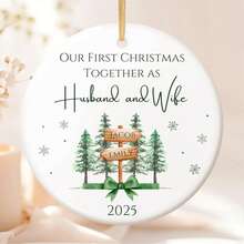 1 pieza Adorno personalizado de Primera Navidad, regalo de Navidad, regalo de Acción de Gracias, decoración del hogar