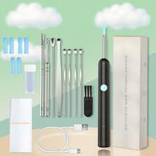 Ear Canal Cleaner With 1080P Camera - Personal Care Appliance - Ear Cleaning Kit, Ear Cleaning, Ear Wax Remover - HD Visual Earwax Removal Tool With Camera  - Portable 360° Wide-Angle Ear Cleaner, Type-C Charging, Waterproof,  Compatible With IOS & Android, Spring Gift Set, Birthday & Christmas Gift - 黑色 - 查看 1