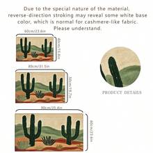 Tapis en fausse laine, tapis cactus, paillasson, tapis de cuisine, tapis de salle de bain, tapis de buanderie, convient pour la cuisine, l'entrée, la salle de bain, la buanderie, le couloir, la décoration et l'embellissement du salon