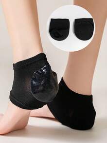 1 paire de couvre-talons/chaussettes de soin des talons - Lisse et hydratant, réduit les marques de gerçures des talons