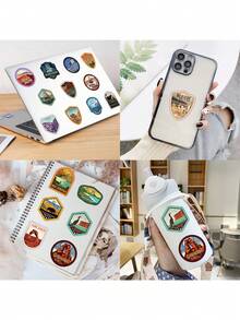 61 件国家公园和纪念碑贴纸套装 - 耐用乙烯基、自粘和防水贴花，具有鲜艳、细致的设计 - 非常适合笔记本电脑、瓶子、汽车、剪贴簿 - 彩色 - 查看 5