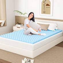Queen Size Mattress - 1.5 Inch Cooling Gel Memory Foam Bed Mattress For Back Pain Relief, Breathable & Hypoallergenic, Bedroom Essentials (White, 2025 Best Seller)