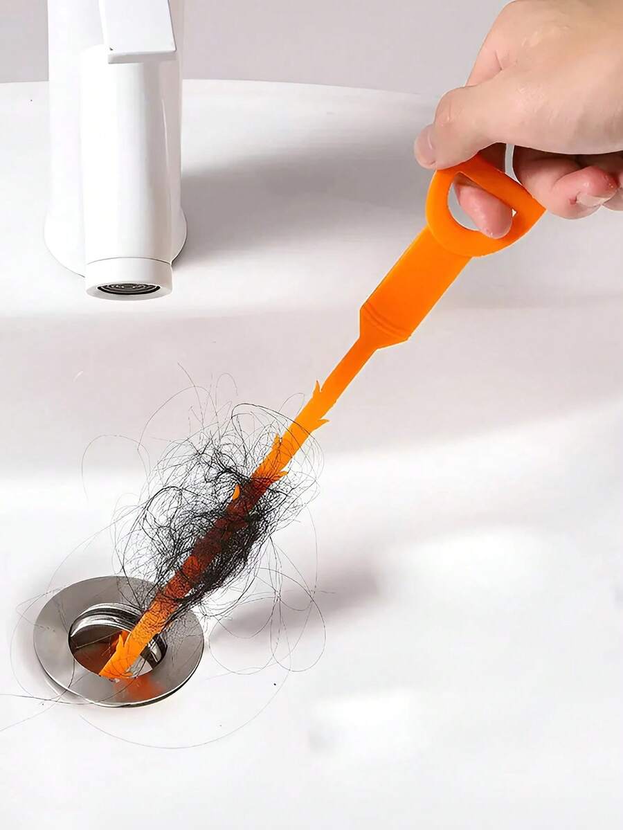 3 件套排水管疏通工具挂钩毛发收集器水槽和管道清洁刷适用于面盆、马桶、浴室和厨房 - 彩色 - 查看 1