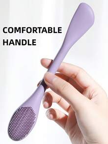 OEIEZ Perie de curățare facială, perie de mască facială din silicon 2 în 1 și scrubber pentru față, pentru exfoliere, masaj, îndepărtarea punctelor negre, îndepărtarea machiajului pentru îngrijirea pielii, aplicator pentru nămol, argilă, loțiune de corp, mască DIY