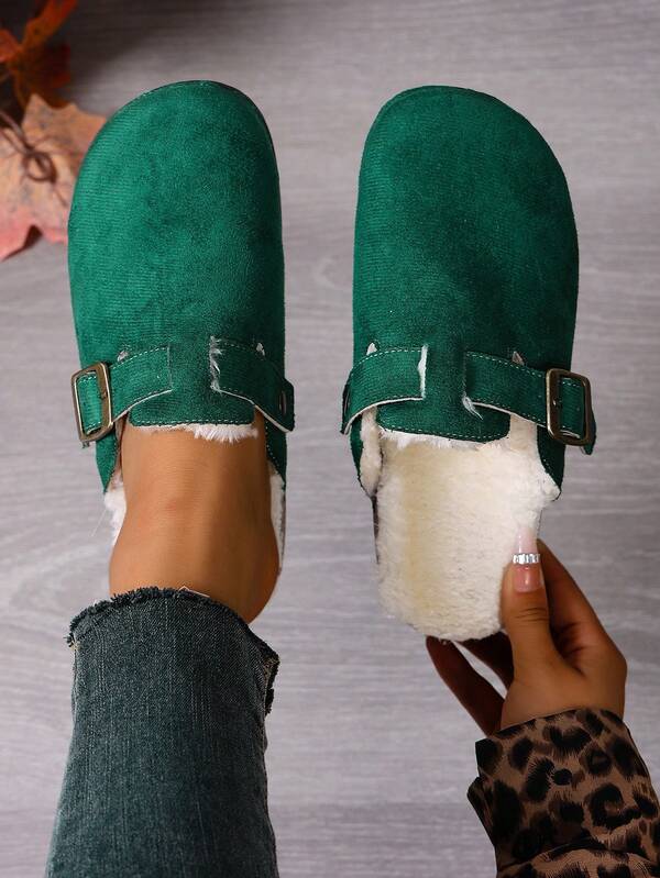 نعال نسائية مريحة وعملية مبطنة بالحرارة للارتداء اليومي