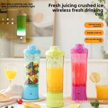 Licuadora portátil, licuadora personal para batidos y smoothies, vaso para jugo con cuchilla recargable por USB de gran capacidad, mini licuadora