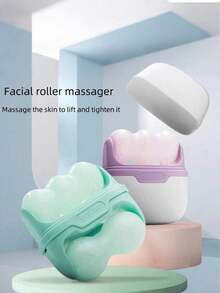 Dual Head Ice Roller And Compressor - Manual Face And Head Massager With Cooling To Relax Muscle Tension, No Batteries Required, Light Brown Color Treatment Tool, Face Ice Roller, Skincare Daily Use Enhancer, Ergonomic Design, Construction For Home, Christmas Gift, Back To School Season Gift, Valentine's Day Gift