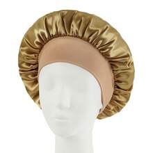 1 pieza/2 piezas/3 piezas Gorro de satén de borde ancho y alta elasticidad para mujeres, belleza, cuidado del cabello, posparto, quimioterapia