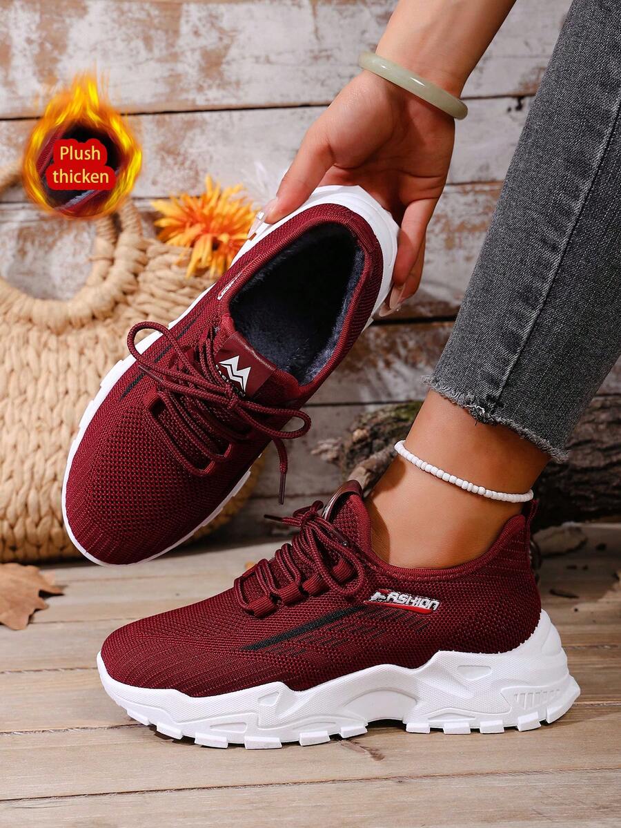 Botas cortas de estilo deportivo casual para mujer, con cordones, suela moldeada, botas de tobillo para exteriores, resistentes al frío y antideslizantes en invierno