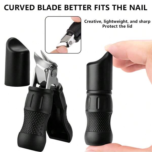 1pc Funny Creative Angled Tip Nail Clipper, Stainless Steel Portable Nail Grooming Tool For Home Use