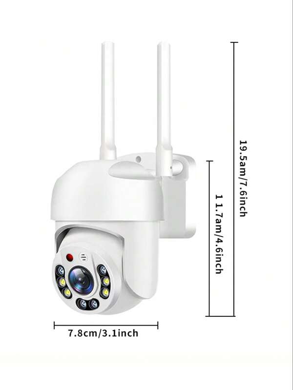 Dual Antennas WiFi Security Camera, 1080P PTZ IP Camera With Clear Night Vision And Motion Detection For Home