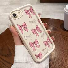 Suitable For IPhone SE (2020) Sky Eye Ladder Phone Case With Bowknot, Anime Soft Cute Creative Japanese  Shock Absorption Youth Anti-Stain New Fun Gift Casual Lightweight Cute Fashion Design Exquisite Good Behavior Multi-Functional Graffiti Texture Protective Air Cushion Anti-Slip Korean Style Playful Simple Elegant Personality Funny Fresh Durable Cartoon High-Value Vibrant Girl High-Quality Niche Dustproof Non-Collision Type Cute Ins Style Unique - 白色 - 查看 4