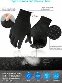 Găng tay mùa đông unisex, găng tay trượt tuyết có lớp lót giữ ấm, găng tay cảm ứng giữ ấm phù hợp cho chạy bộ, đạp xe, leo núi, lái xe, đi bộ, đánh máy, môi trường làm việc lạnh, thể thao, bóng đá, bắn súng, chơi game và nhiều hoạt động khác. - 1 cặp - Xem 6