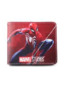 漫威蜘蛛侠超级英雄配饰零钱包，短款钱包卡包，圣诞节假日礼物，送给家人和朋友 - 彩色 - 查看 11
