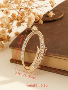 1 件时尚创意水钻 A-Z 英文字母金色胸针，百搭简约配饰别针，适合男女珠宝服装配饰包包饰品办公室配饰圣诞礼物 - 彩色 - 查看 28