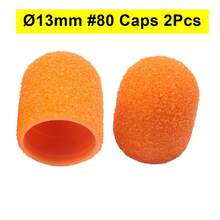 Easy Nail قطعتان من أغطية الرأس المطاطية لتقليم الأظافر أو الرمل، أكمام قاطع الأظافر بعمود 2.35 مم، إزالة جل الأظافر بالتقشير والرمل، #80 لعناية القدم