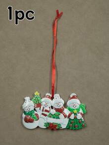 Custom Christmas Decorations, Personalized Christmas Tree Decorations, Customized 2-9 Names Ornaments, Customizable Text Christmas Decorations, Diy Ornaments, Christmas, Living Room Decor, Outdoor, Garden, Snowman Family Pendant, Kids Souvenir, Room Decor, Mom, Dad, Family