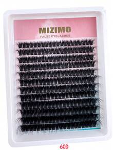 240pcs/216pcs/192pcs/168pcs/144pcs 8D Luxury Fluffy DIY Cluster Lashes - 10-20mm Mixed Length Eyelash Extension 0.07mm Russian D Curl Thick & Reusable Dramatic Lashes Easy For Beginners - 12 Rows 60D/80D/100D/120D/160D/200D Diverse Pack - D - 查看 12