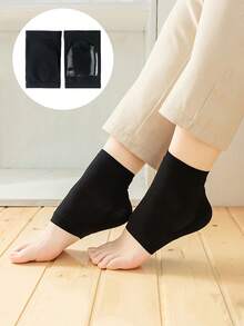 1 paire de couvre-talons/chaussettes de soin des talons - Lisse et hydratant, réduit les marques de gerçures des talons