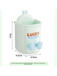 兔子牙刷架，浴室配件牙刷架（带牙膏分配器），壁挂式牙刷收纳盒，免钻悬挂式电动牙刷架 - 彩色 - 查看 11