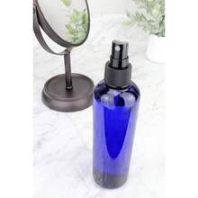 8oz Cobalt Blue Plastic PET Spray Bottles Fine Mist Atomizers 6 - Pack Home Cleaning, Aromatherapy, Beauty Care