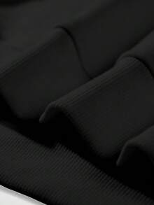 Fall/Winter 300g Y2K Women's Print Rose Fit Street Fashion Women's Hooded Sports Hoodie Long Sleeve Hooded Jacket - 黑色 - 查看 6