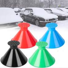 4pcs/Set Car Cone Snow Scraper, Multifunctional Car Snow Removal Tool With Ergonomic Handle And Non-Slip Grip For Car, Truck, SUV Winter Car Snow Removal Tool, Winter Car Supplies - Multicolor - View 2