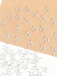 60 piezas de encantos para hacer joyas, colgante de pentagrama calado. Regalos para mujeres, artículos de boda, encantos para hacer joyas, encantos para pulseras, encantos. Adecuado para hacer collares DIY, pulseras, pendientes, móviles, decoraciones. Manualidades y regalos diarios. Crea tus propias joyas únicas con estos encantos.