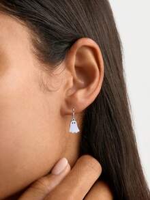 1 Pair Halloween Ghost Design Earrings, Low Allergy Women's Halloween Matching Earrings, Suitable For Women, Can Be Given As Gifts To Friends
