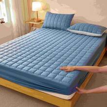 Simple Solid Color Quilted Bedsheet! Practical First Choice! Soft And Dirt Resistant, Machine Washable And Suitable For Multiple Scenarios, Skin Friendly And Soft, Suitable For All Seasons, Skin Friendly, Silent And Dirt Resistant