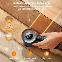 coldSky 可充电式织物除毛器，带毛刷，XL电动除毛器，带数字显示屏，3个超大刀片，毛衣除毛器，适用于衣物、家具、毯子等。