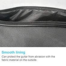 41" Guitar Bag With 5mm Thick Padding 600D Water Resistent Oxford Fabric Multi-Pocket Design Side Handle Adjustable Shoulder Straps Guitar Accessories - màu đen - Xem 9