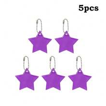 Reflective Keychains, Star And Heart Shape Bag Charms For Night Safety, Camping Travel Essentials, Christmas Gift For Friends, Reflective Keyring For Backpack Pet Stroller Wheelchair Accessories (Multicolor) - Multicolor - View 14