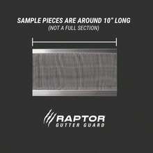 Muestra del protector de canaleta Raptor de acero inoxidable con micromalla (No incluye secciones de longitud completa) - Blanco - Ver 2