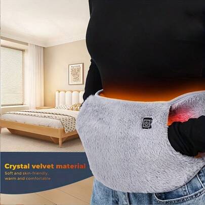 RAF Cinturón calefactor USB 2 en 1 RAF, equipado con guantes calientes y un calentador de manos, con tecnología de grafeno para un calentamiento rápido, 3 modos de temperatura - Hecho de tela de terciopelo de cristal, adecuado tanto para hombres como para mujeres para un apoyo cálido, 1 calentador portátil USB para la cintura y las manos - El regalo de Navidad perfecto para las mujeres, adecuado para uso doméstico u oficina