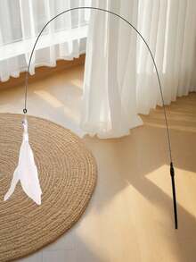 1 Palo para jugar con gatos, que se puede sostener con la mano, juguetes para gatos, juguetes aburridos, con ventosas, juguetes para gatos, juguetes para cachorros, juguetes para jugar con gatos, resistente a mordeduras, cabeza reemplazable, especial para gatos, que libera la naturaleza de los gatos, no se rompe fácilmente y tiene una base sólida. - Blanco y Negro - Ver 15