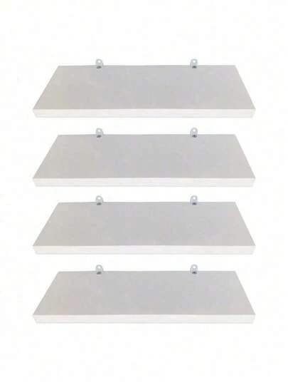 Kit 4 Prateleiras Branca Nicho Multiuso Quarto Sala Banheiros