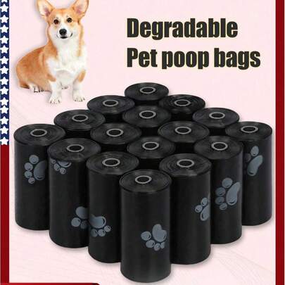 750/600/450/300/150pcs Pack Black Pet Waste Bags, Portable, Cleaning Type, Suitable For Cars, Small Trash Cans, Replaceable Trash Bag Liners, Pet-Specific Trash Bags, Leak-Proof Pet Waste Bags, Suitable For Walking Dogs Outdoors, Smart Outdoor Pet Waste Bags. Applicable To Security, Industry, Municipal Services, Healthcare, Institutions And Other Scenarios.