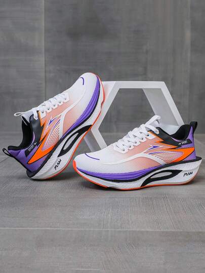 1 Pair Casual Breathable Lace-Up Lightweight Non-Slip Durable Running Sneakers For Teens, Suitable For School And Sports