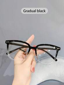 1 par de gafas ópticas con montura cuadrada unisex, gafas con bloqueo de luz azul con estilo universitario para uso diario