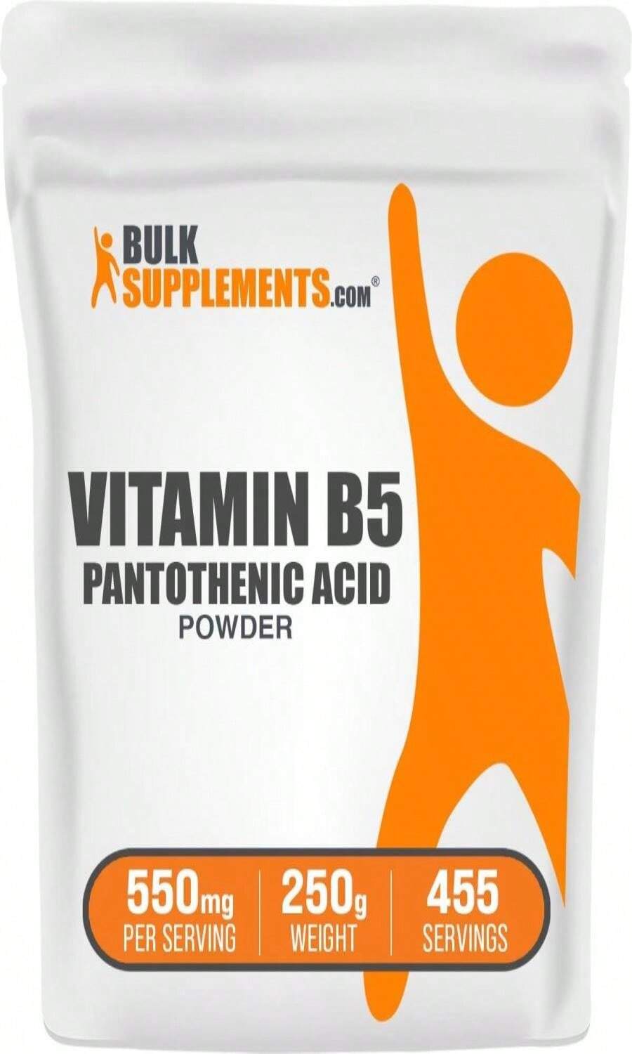 BulkSupplementscom Vitamin B5 Powder - As Calcium Pantothenate, B5 Vitamins - Gluten Free, 500mg Of Vitamin B5 Pantothenic Acid Per Serving, 250g (88 Oz) (Pack Of 1) - Flavor NameE - View 1