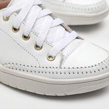 Women's Comfortable Casual Genuine Leather Fashion Sneakers - trắng - Xem 5