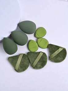 9件套化妆海绵粉扑套装，干湿两用，柔软可重复使用，美妆蛋，适合女性、妈妈、妻子、姐妹、少女、朋友等，可作为赠品、旅行用品、平价好物、旅行必备品。 - 彩色 - 查看 3