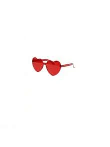 12 piezas - Gafas de fiesta con forma de corazón rojas, gafas sin montura de color arcoíris con forma de corazón, accesorio de celebración de festival, gafas unisex con corazones conectados para fotos, Día de la Madre, Graduación, Fiesta, San Valentín, Favor, Boda (Rojo), Halloween, Navidad